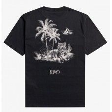 Camiseta Manga Corta RVCA Tiger Beach Negra